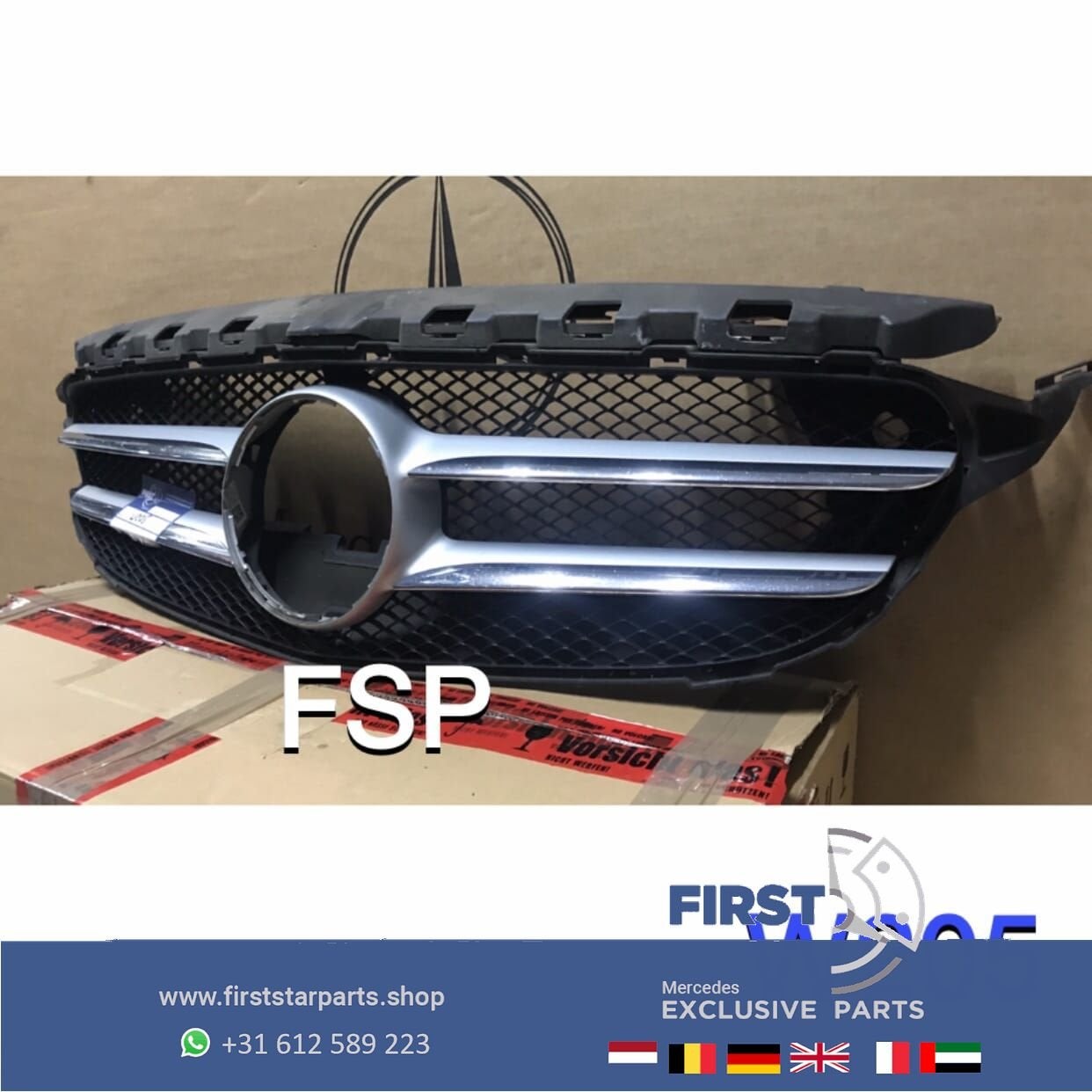 W205 C205 GRIL origineel Mercedes C Klasse 2014-2020 GRILLE, Gebruikt, -, Ophalen of Verzenden, -