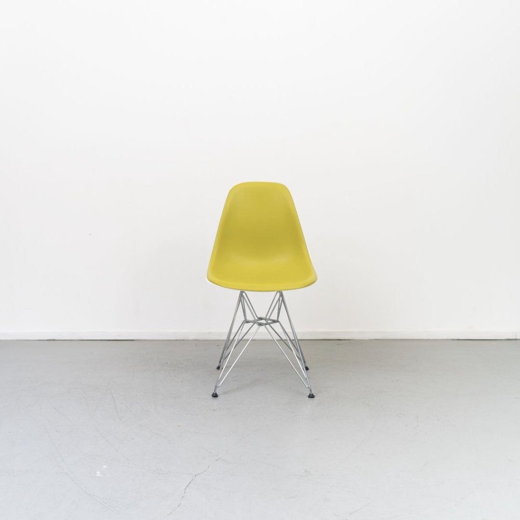 Vitra Eames DSR Stoel Kunststof Mosterdgroen - Metaal, Niet ingevuld, Zo goed als nieuw, Niet ingevuld, Niet ingevuld