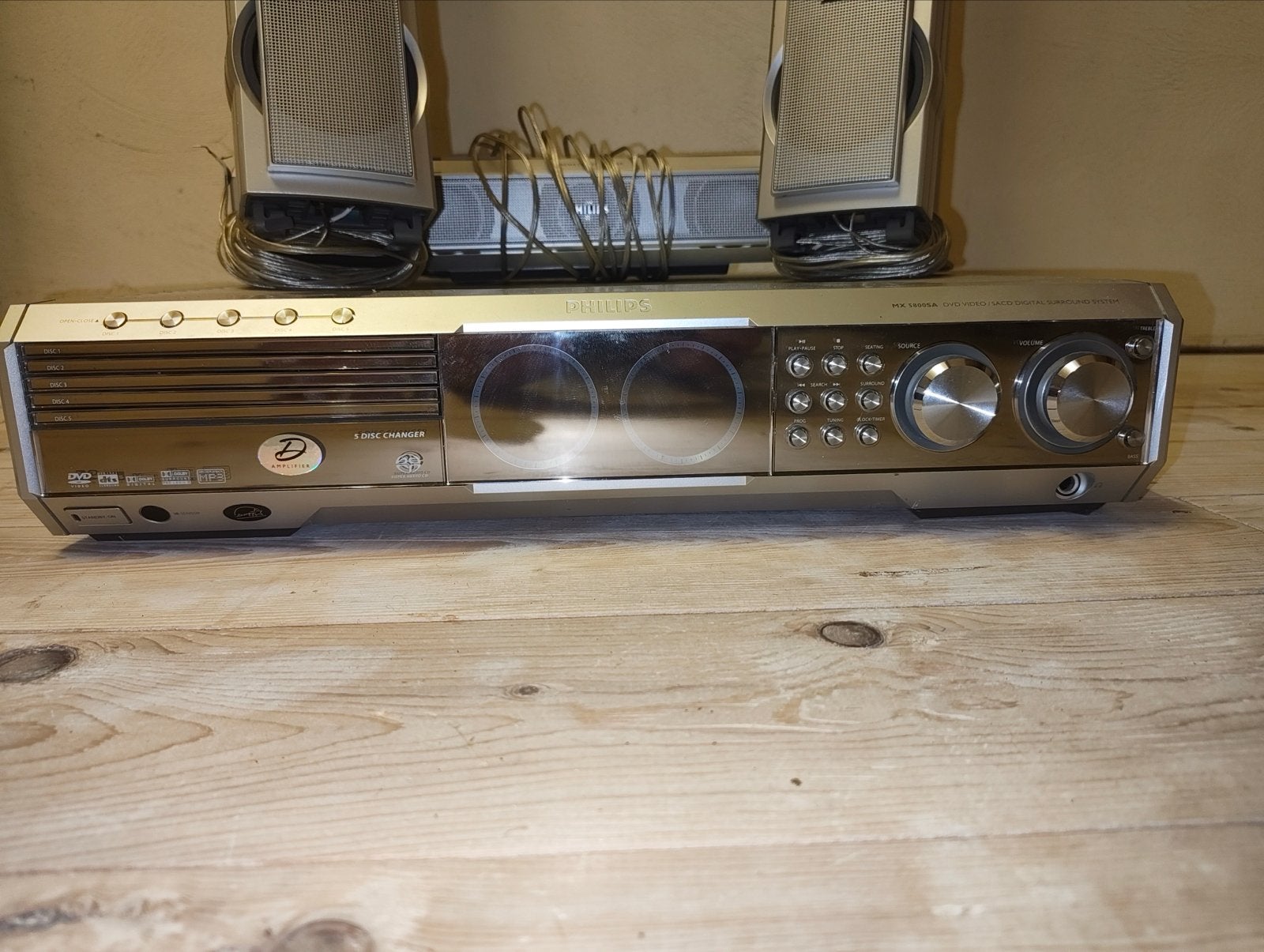 Philips Stereo Set met Grote en Kleine Speakers, Ophalen, Philips, Gebruikt, Losse componenten