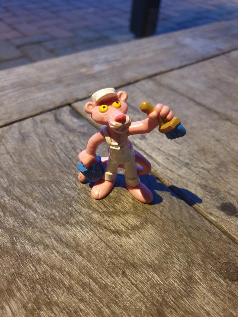 Pink Panther figuur met kwast en verfblik, Verzamelen, Ophalen of Verzenden