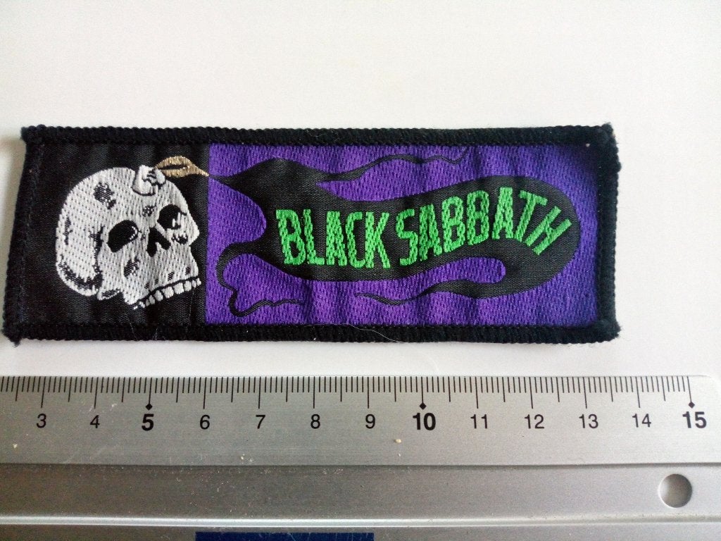 BLACK SABBATH zeer zeldzame vintage 1980 skull patch 30 DIO, Ophalen of Verzenden, Nieuw, Kleding