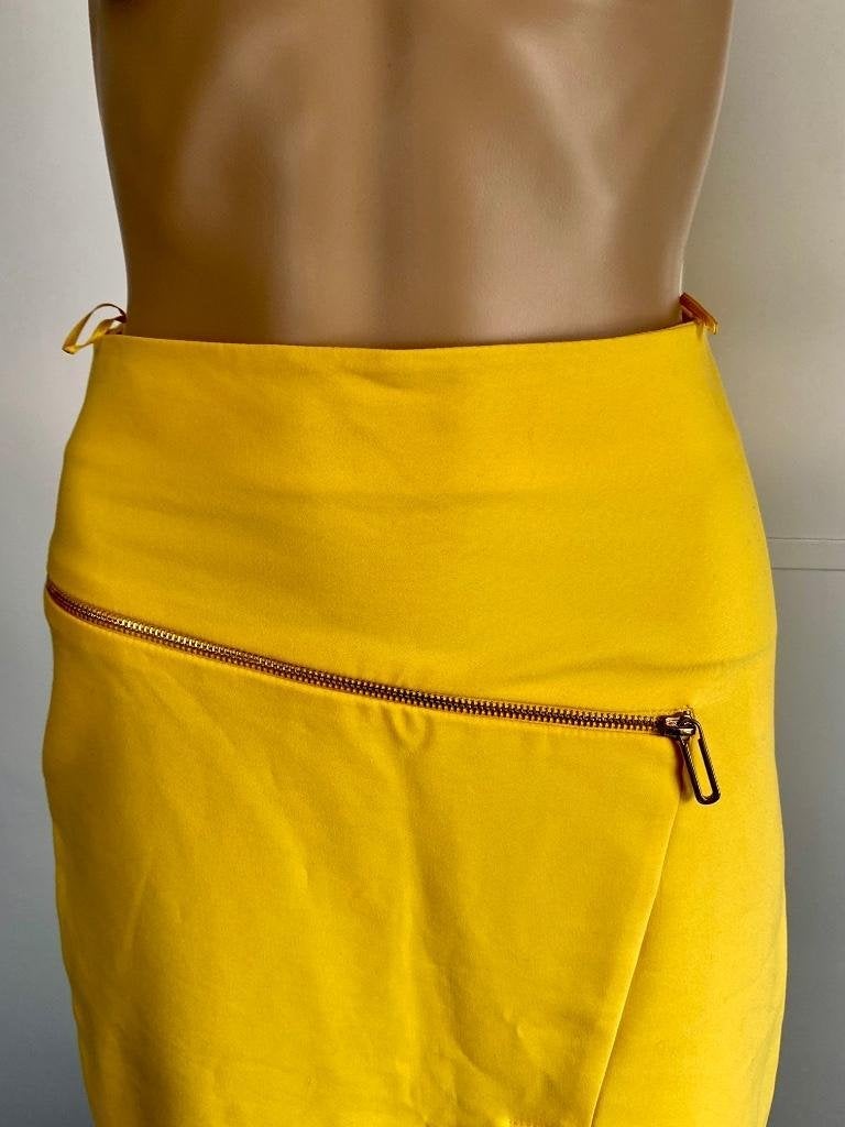 H234 Nieuw: ADL maat XS=34 rok rokje geel, Kleding | Dames, Rokken, Geel, Nieuw, Ophalen of Verzenden, Knielengte