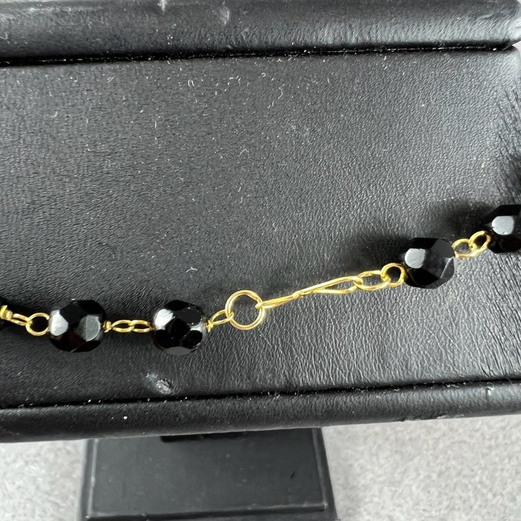 Gouden Ketting | 14k | 11,48g | kralen | 42,7cm | 413796, Ophalen of Verzenden, Gebruikt, Goud, Goud