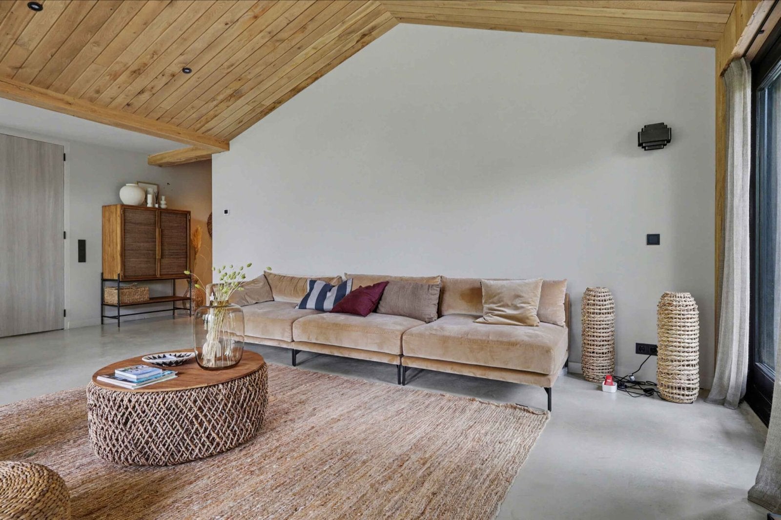 Sofacompany Vincent modulaire 3-zits bank, Velour Matt Beige, 300 cm of meer, 75 tot 100 cm, Ophalen of Verzenden, Zo goed als nieuw