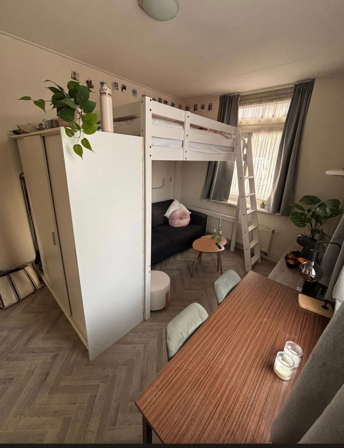 Witte hoogslaper/ideaal voor kleine ruimtes, Ophalen, Gebruikt, Hoogslaper, 160 tot 180 cm