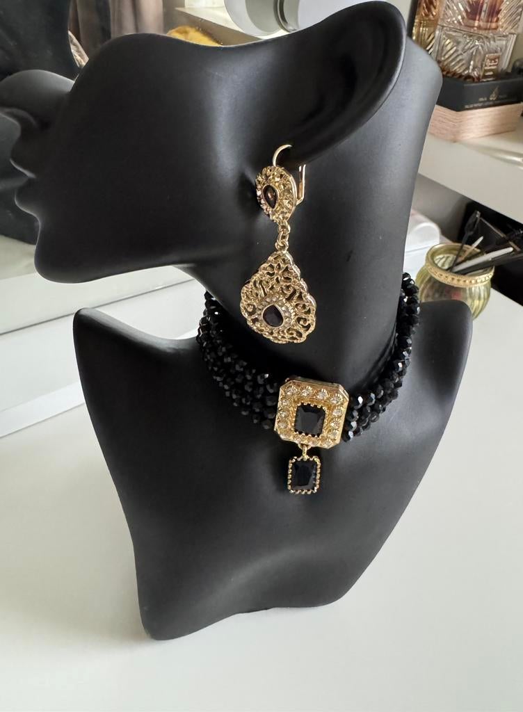 Marokkaanse sieraden ketting en oorbellen nieuw, Sieraden, Tassen en Uiterlijk, Kettingen, Ophalen of Verzenden, Nieuw, Zilver