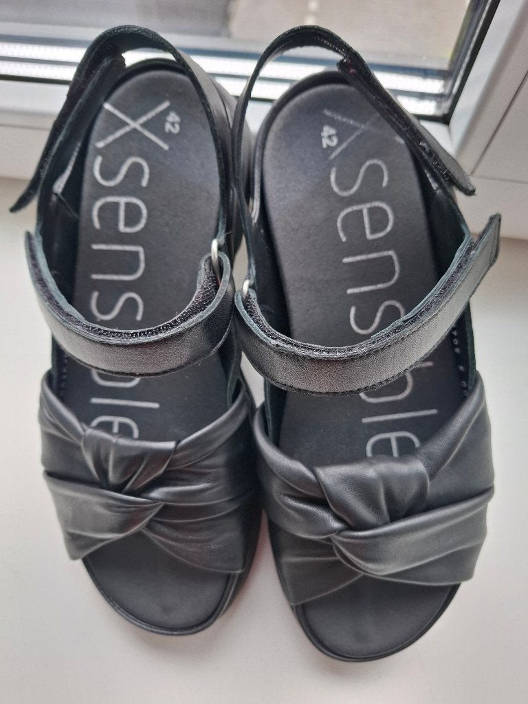 Xsensible Martinique sandaal, Xsensible, Zwart, Zo goed als nieuw, Sandalen of Muiltjes