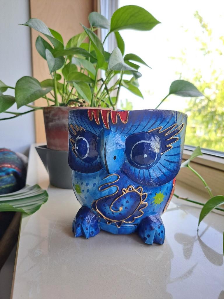 Handgemaakte Uil Spaarpot - Decoratief & Lichtgewicht, Verzamelen, Spaarpotten, Ophalen, Overige materialen, Dier