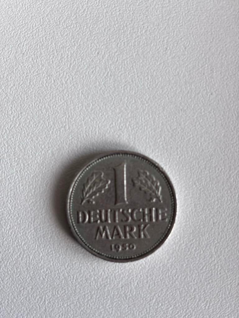 1 Deutsche Mark 1950, Ophalen of Verzenden, Duitsland, Losse munt