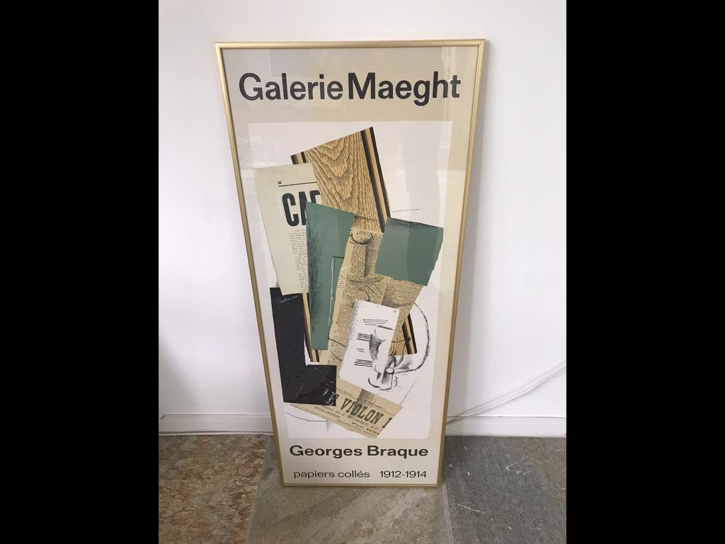 Vintage tentoonstellingsposter Georges Braque uit 1963, Ophalen
