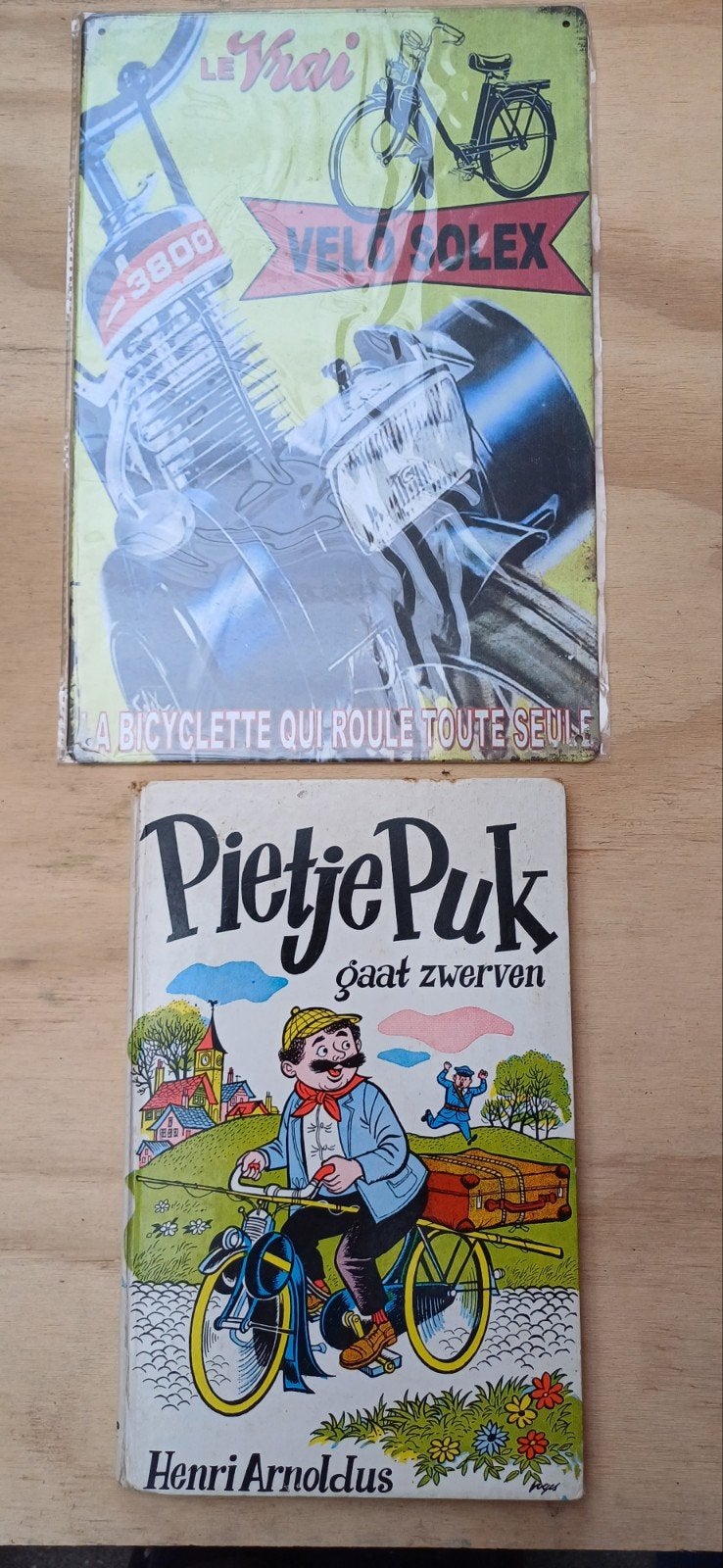 Solex : bliken bord - Pietje Puk, Ophalen of Verzenden, Reclamebord