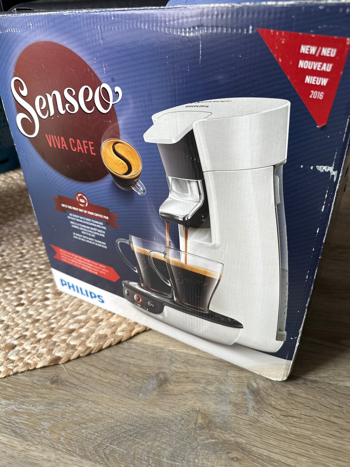 Philips Senseo Viva Café Koffiepadapparaat Wit, Ophalen, Gebruikt, Koffiemachine, 2 tot 4 kopjes