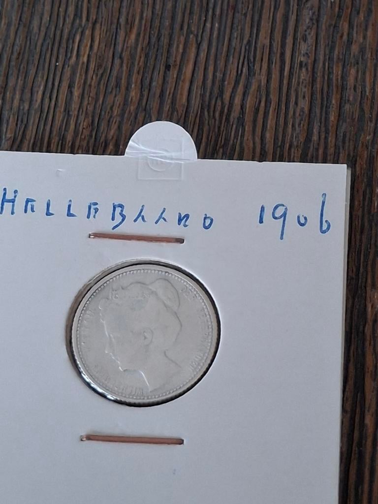 Zilveren 25 Cent Koningin Wilhelmina 1906, Postzegels en Munten, Munten | Nederland, Zilver, 25 cent, Ophalen of Verzenden, Koningin Wilhelmina