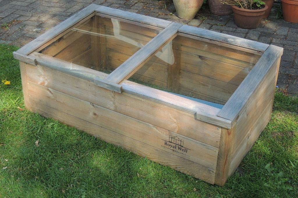 houten kweekkasje met glazen deksel, Ophalen, Zo goed als nieuw, Kweekbak