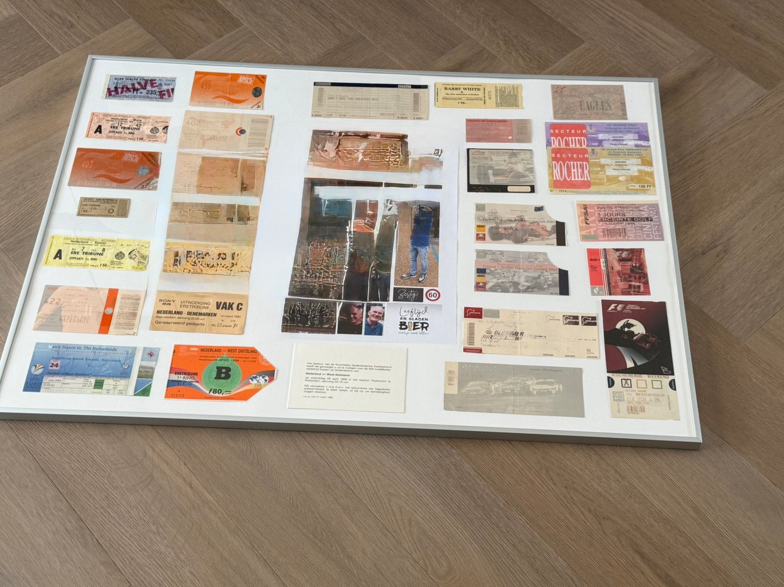 Grote posterlijst 70x100 cm met aluminium lijst, Ophalen, Metaal of Aluminium, Zo goed als nieuw, 75 tot 100 cm