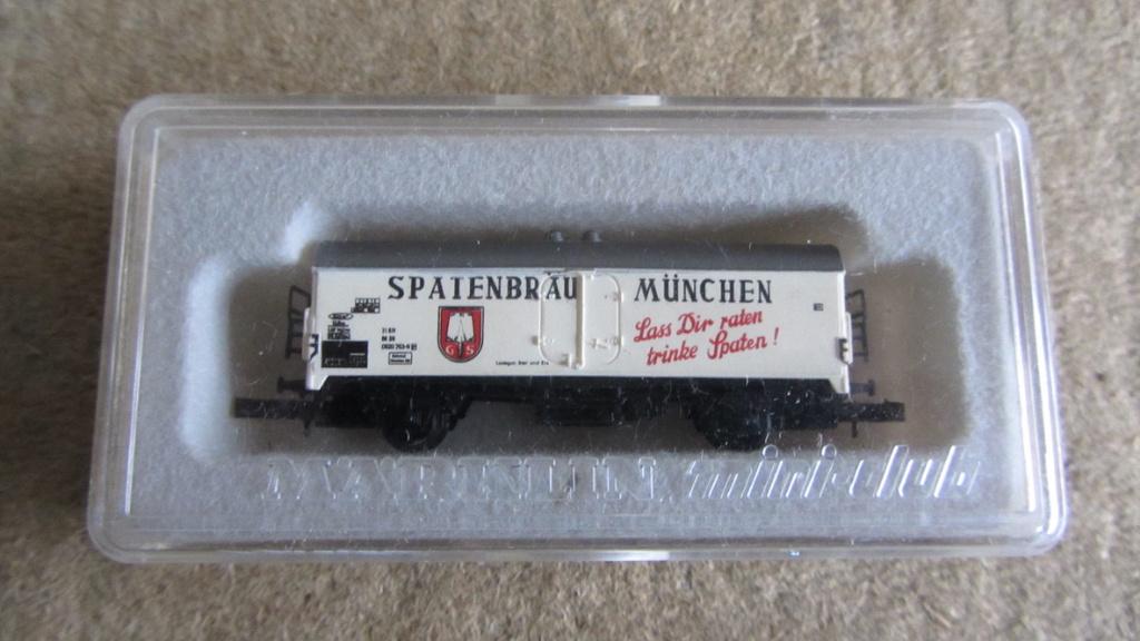 Märklin mini club : koelwagon ''Spatenbräu München'' - 8602, Gebruikt, Gelijkstroom, Wagon, Ophalen of Verzenden