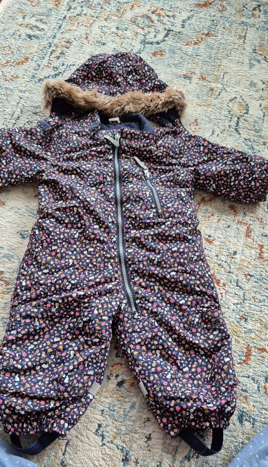 H&M Skipak Maat 74 met  Bontcapuchon, Kinderen en Baby's, Ophalen, Zo goed als nieuw, H&M, Meisje