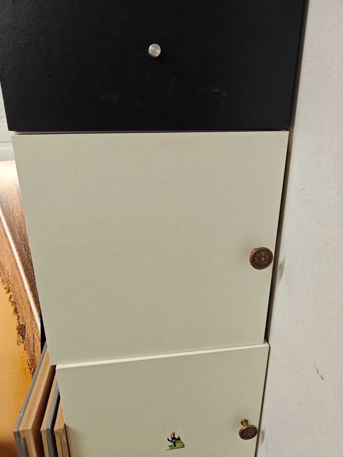 4x IKEA Kallax Kastdeurtjes - Wit en Zwart, Ophalen, Gebruikt