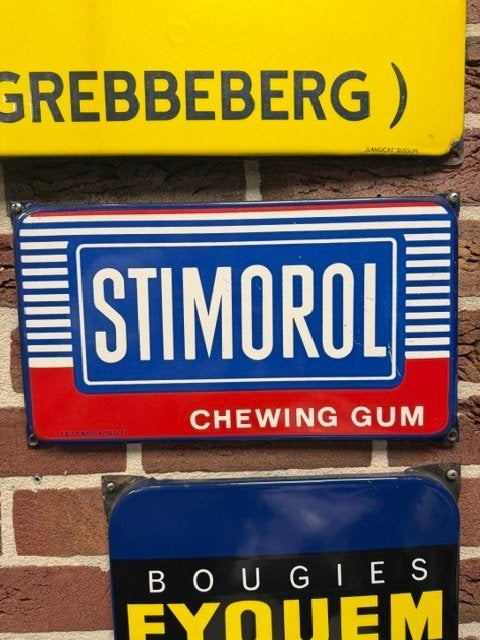 Emaille reclamebord Stimorol - NETTE STAAT, Ophalen