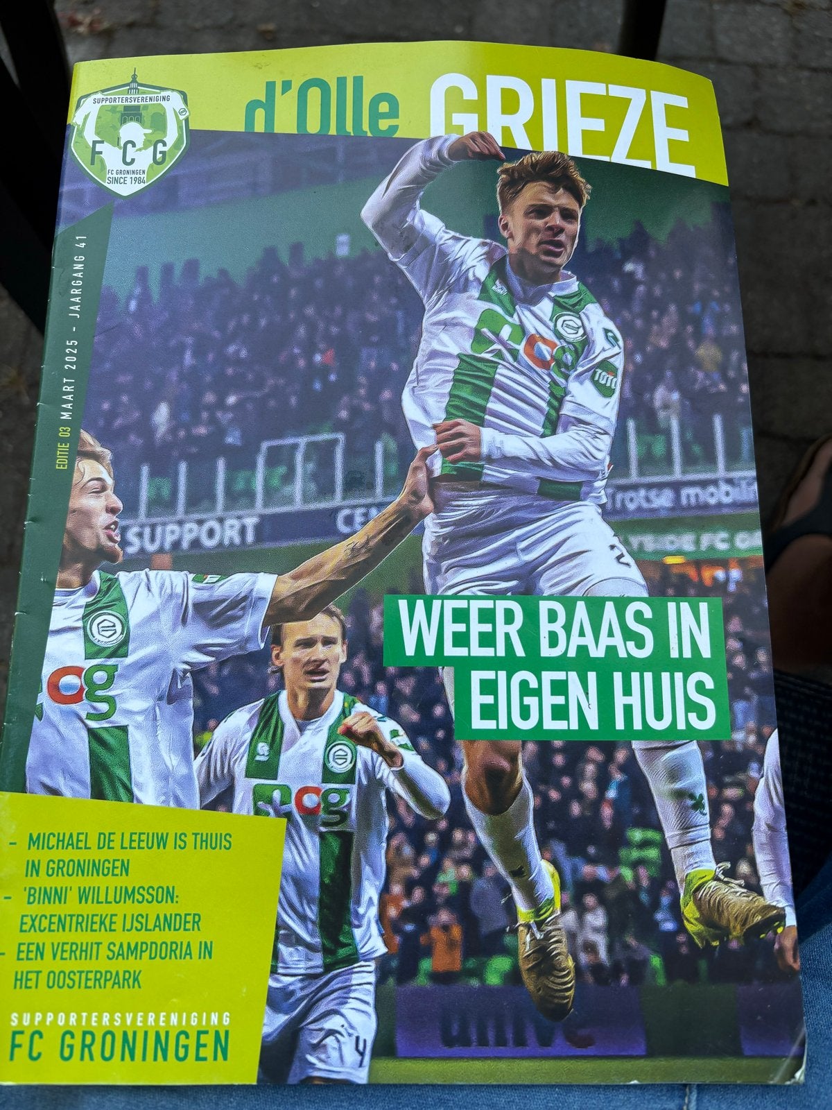 D'Olle Grieze Supportersvereniging FC Groningen Maart 2025, Ophalen of Verzenden, Zo goed als nieuw, Sport en Vrije tijd