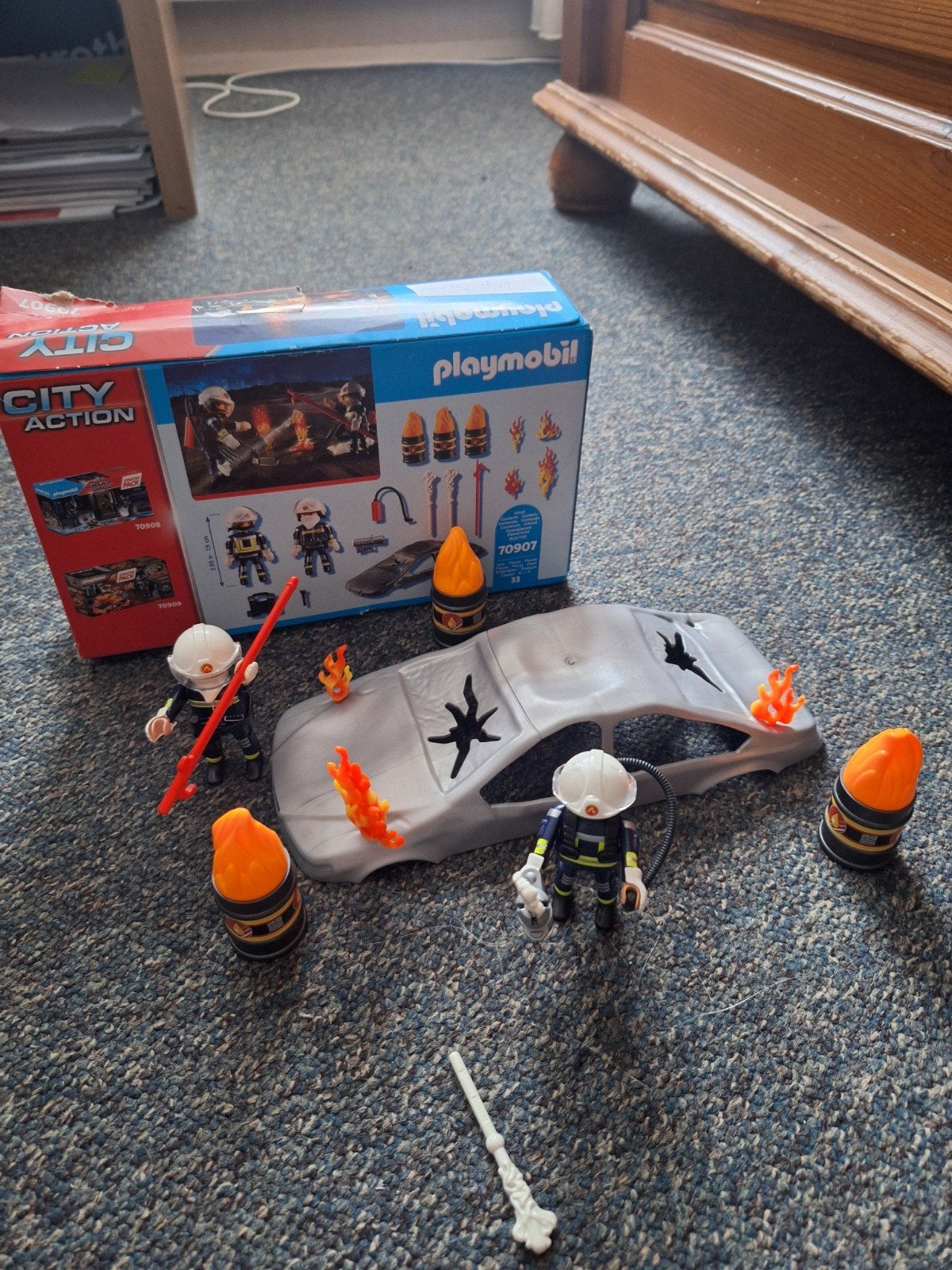Playmobil brandweer set compleet 70907, Complete set, Voertuig, Ophalen of Verzenden, Zo goed als nieuw