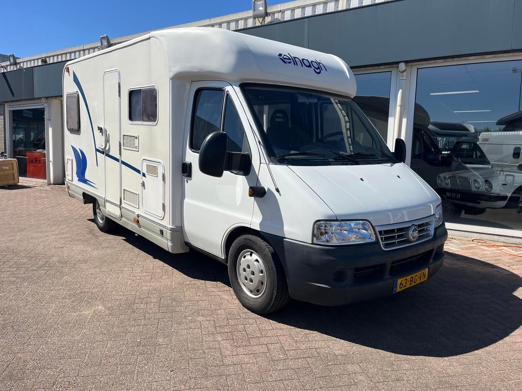 Elnagh Fiat Ducato Camper 2003 APK 4-2027 + onderhoud, Caravans en Kamperen, Campers, Koelkast, Fiat, Rookmelder, Treinzit