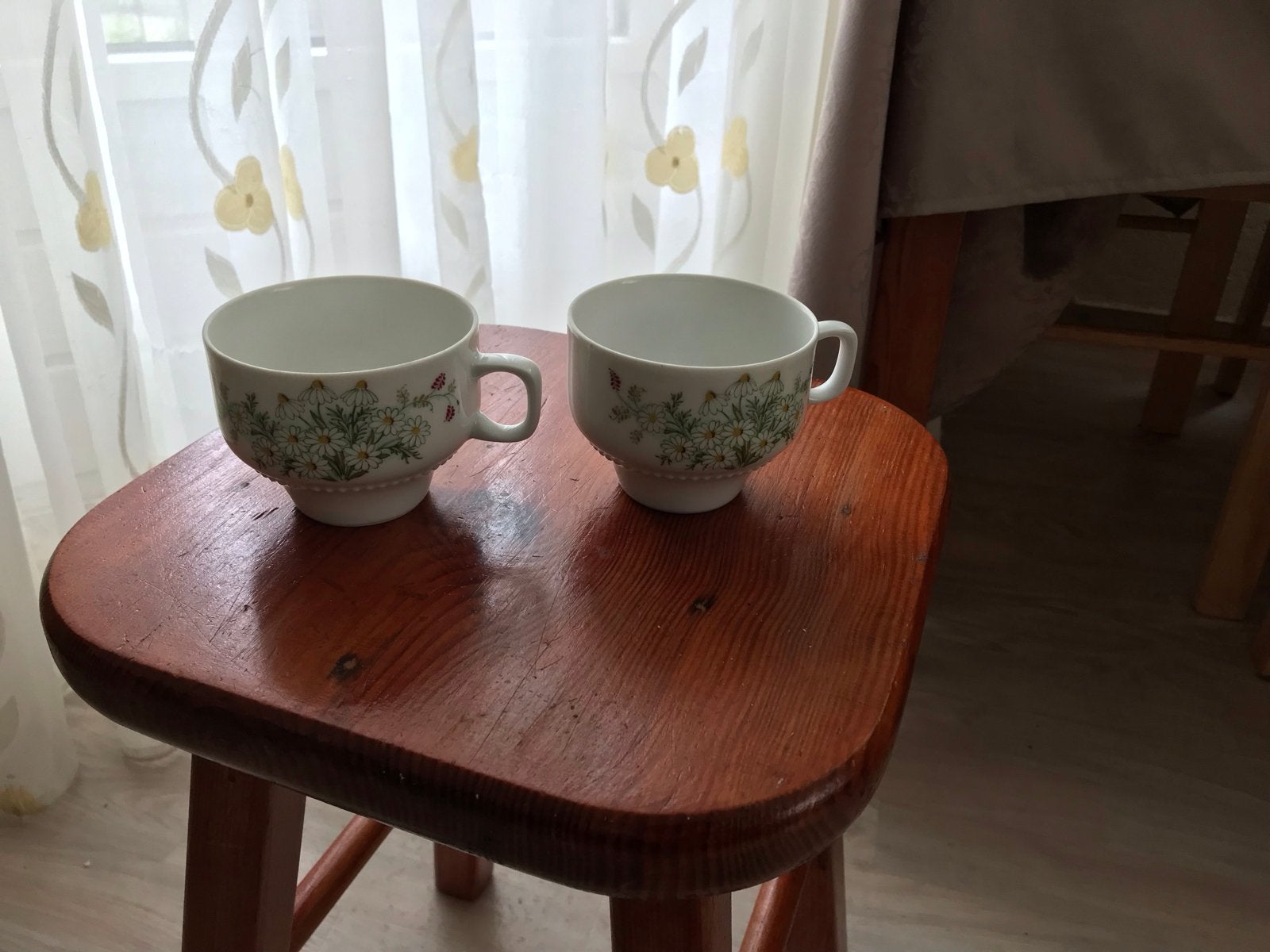 2 Vintage Eschenbach Bavaria-Germany Kopjes met Madeliefjes, Ophalen of Verzenden