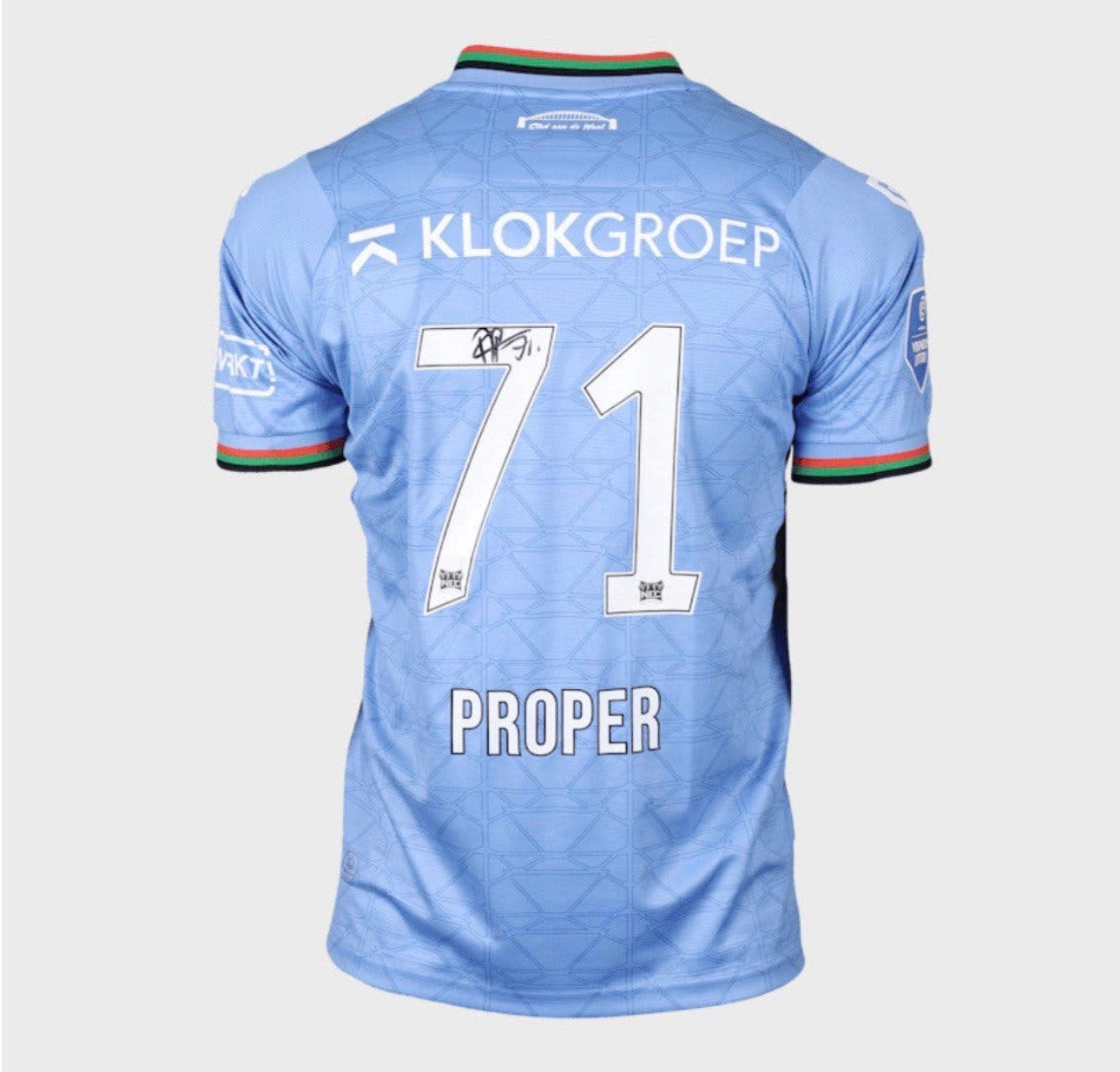 Matchworn + gesigneerd shirt van dirk proper, Maat M, Ophalen of Verzenden, Zo goed als nieuw, Shirt