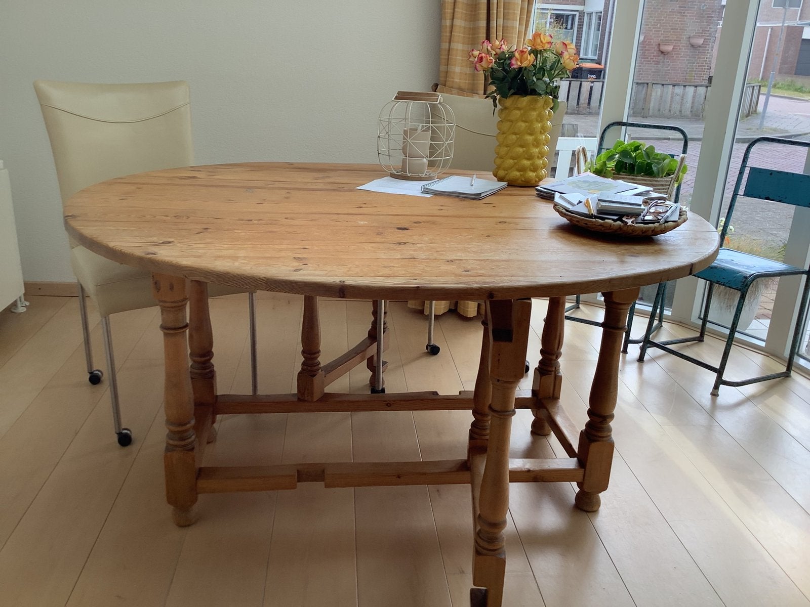 Mooie grenen eet tafel, Ophalen, Gebruikt, 50 tot 100 cm, Grenenhout