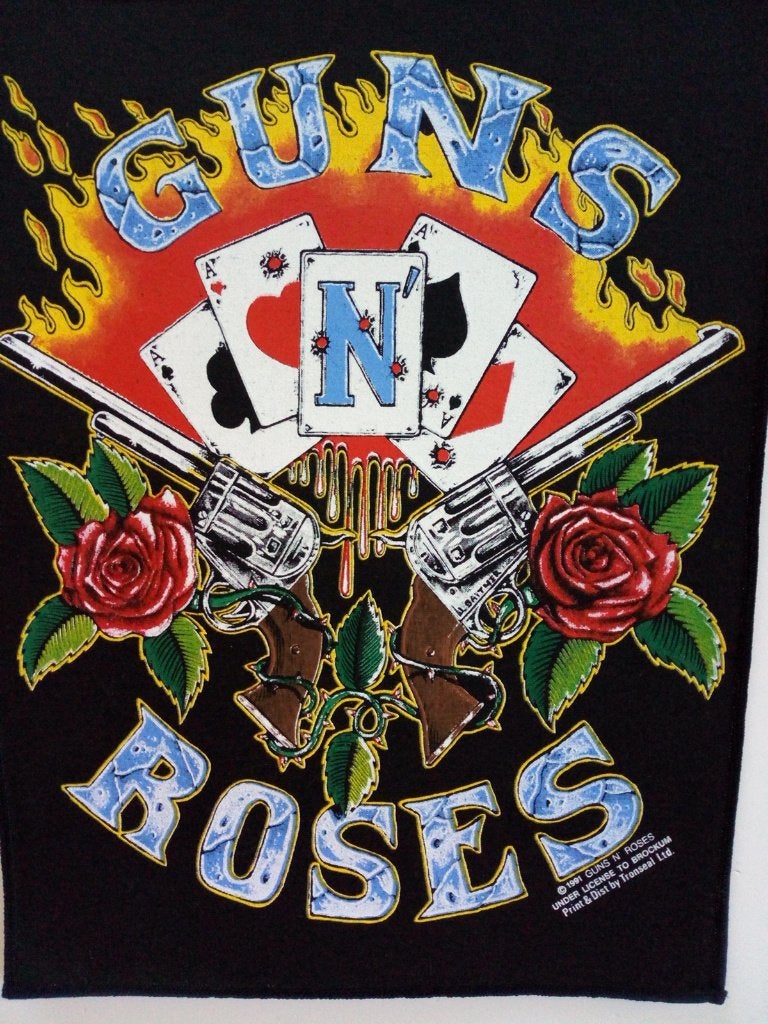 Guns N' Roses mooie zeldzame vintage 1991 backpatch 509, Ophalen of Verzenden, Nieuw, Kleding