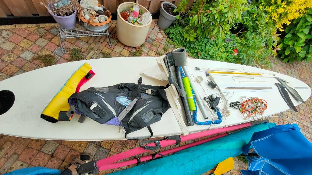 Windsurf set  beginner compleet, Ophalen, Gebruikt, 300 cm of meer, Met vin(nen)