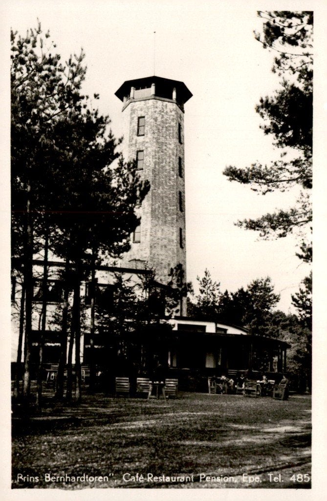 Epe Prins Bernhardtoren Café Restaurant Café # 881, Ophalen of Verzenden, 1940 tot 1960, Gelopen, Gelderland
