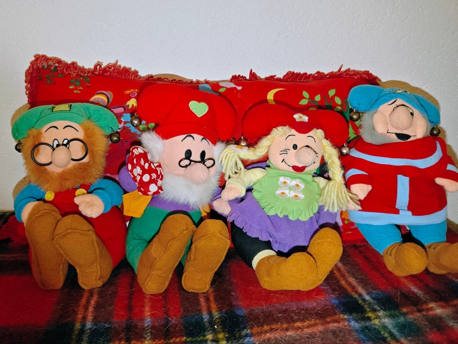 Kabouter Plop en vrienden knuffels (4 stuks), Overige karakters, Overige typen, Ophalen of Verzenden, Zo goed als nieuw