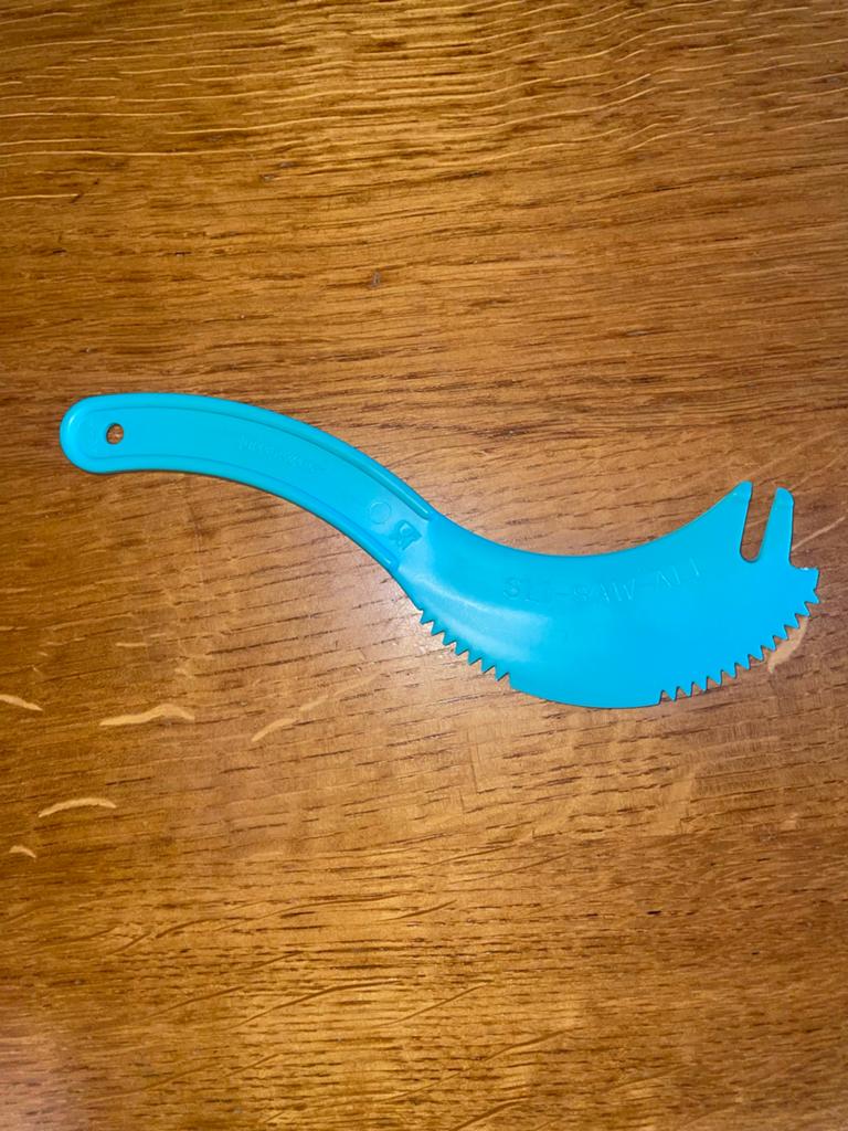 Blauwe Tupperware Sli-Saw-Al   4 stuks beschikbaar, Ophalen of Verzenden, Nieuw, Blauw, Overige typen