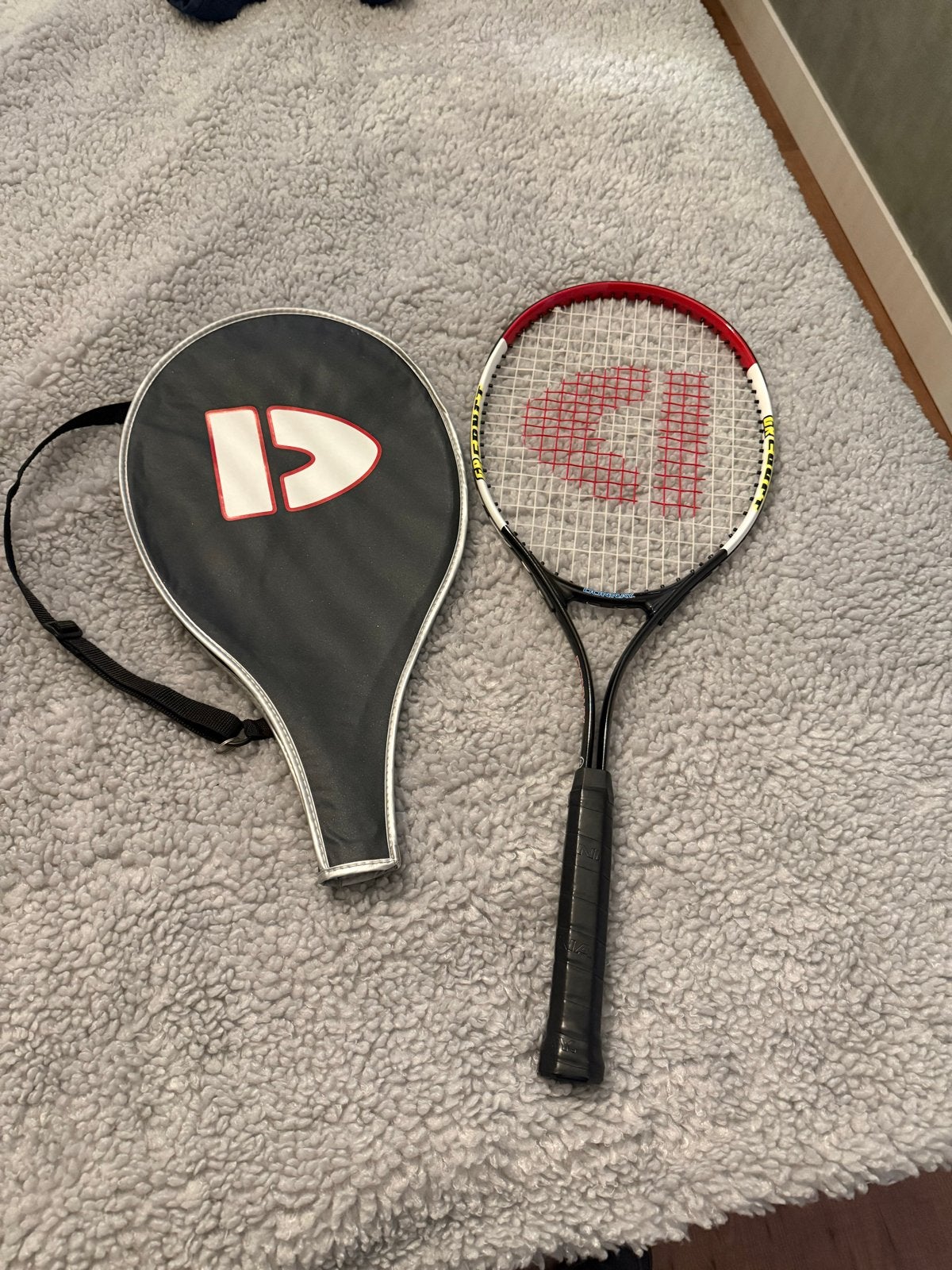 Donnay tennisracket met hoes, Ophalen of Verzenden, Gebruikt, Racket, Dunlop