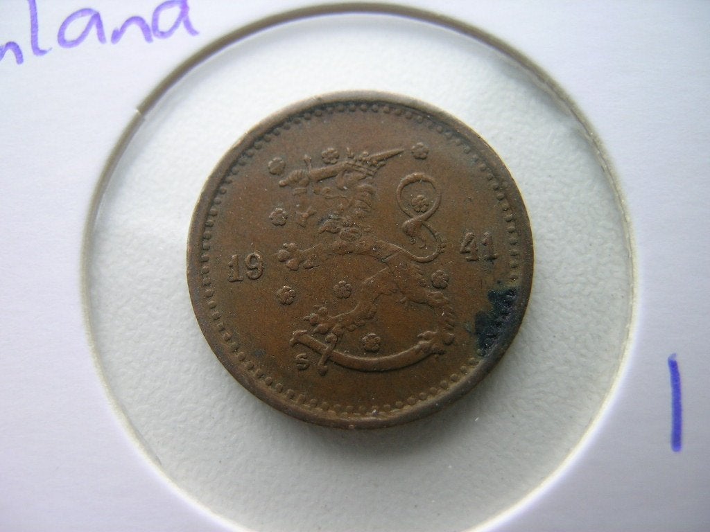 50 Pennia 1941 Finland, Ophalen of Verzenden, Overige landen, Losse munt