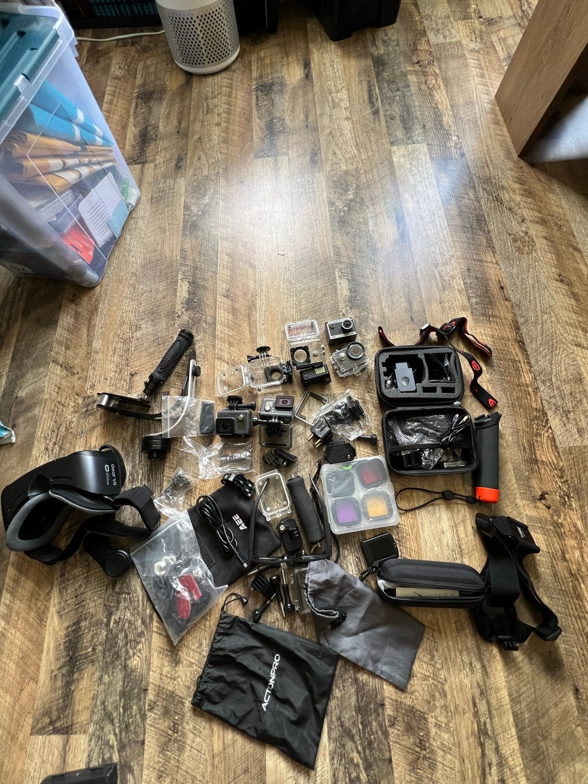 Grote set actiecamera's en accessoires (GoPro, ActionPro), Ophalen of Verzenden, Gebruikt, GoPro
