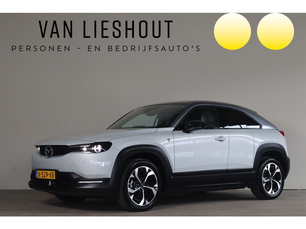 Mazda MX-30 e-SkyActiv R-EV 170 Advantage NL-Auto! Mem.Seats, Auto's, Mazda, Euro 6, Leder en Stof, Wit, Bedrijf