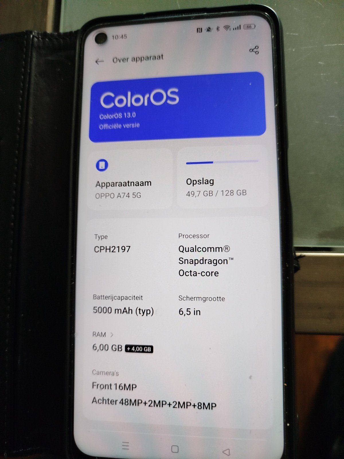 Oppo A74 5G in nette staat met hoesje, Telecommunicatie, Ophalen of Verzenden, Zo goed als nieuw, Zonder simlock, Zonder abonnement
