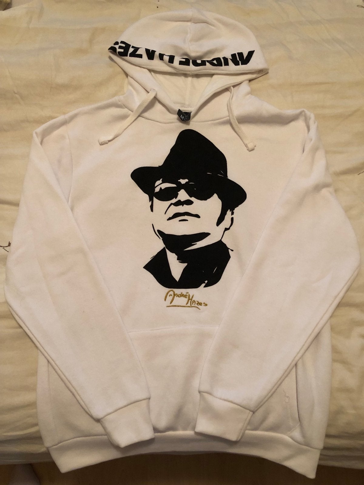 Witte Andre Hazes hoodie - Nieuw, Ophalen of Verzenden, Zo goed als nieuw, Maat 48/50 (M), Wit