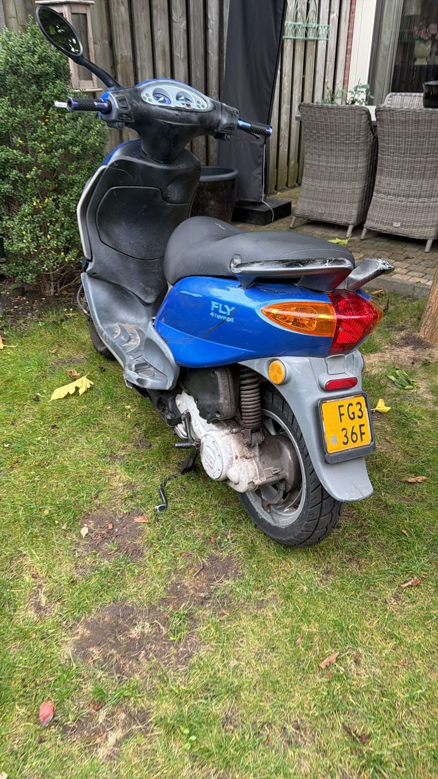 Piaggio Fly 4Takt Scooter - Blauw, Gebruikt, Maximaal 45 km/u, Ophalen of Verzenden, Fly