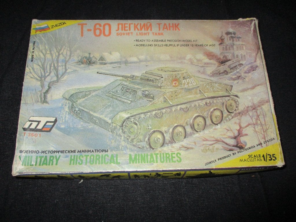 H-839,ZVEZDA 1-35,NO,T3501,T-60 Soviet Light Tank, Overige merken, 1:32 tot 1:50, Overige typen, Nieuw