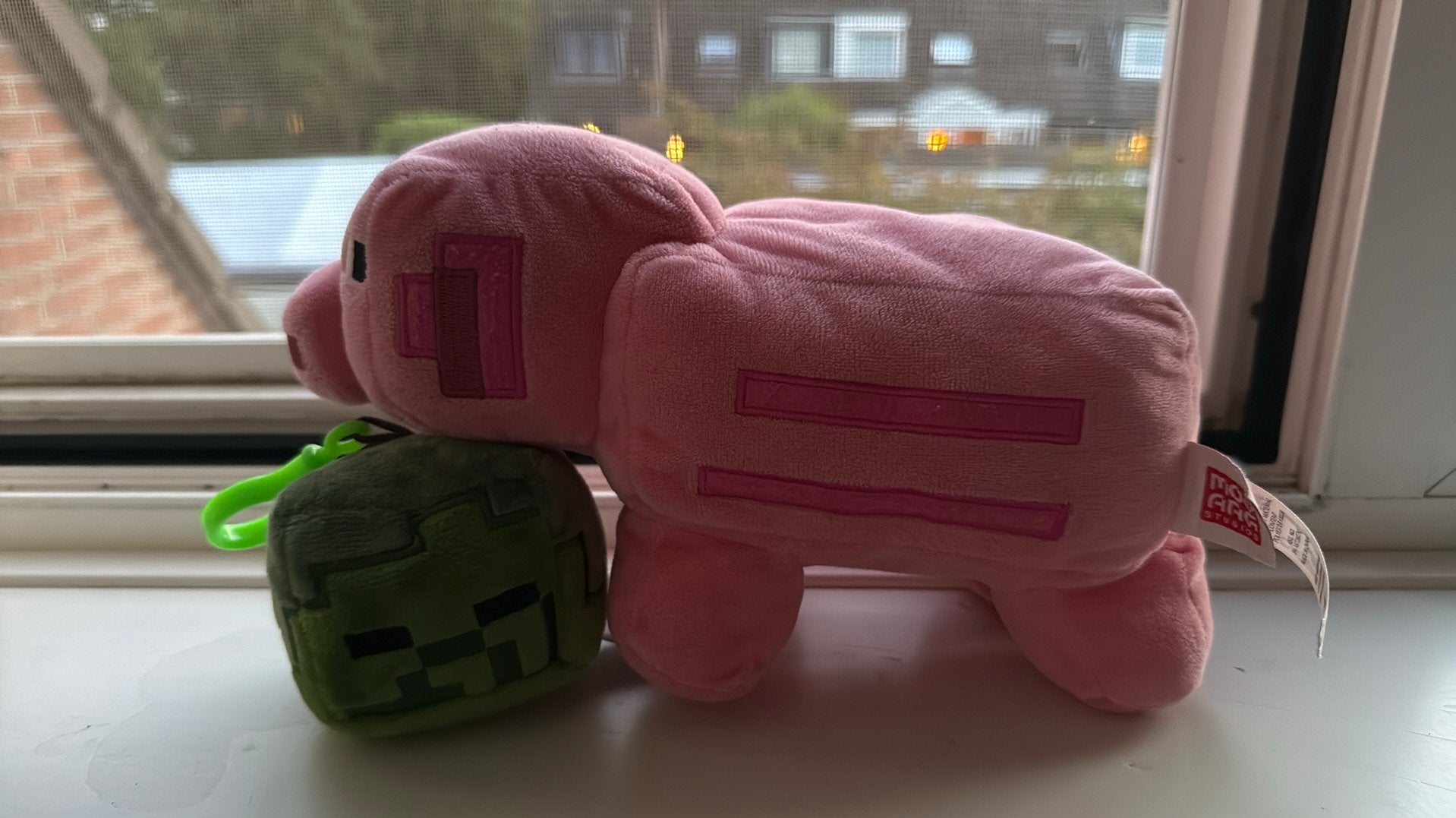 2 leuke Mincraft knuffels/sleutelhanger, Ophalen of Verzenden, Zo goed als nieuw, Wild dier, Beeldje of Figuurtje