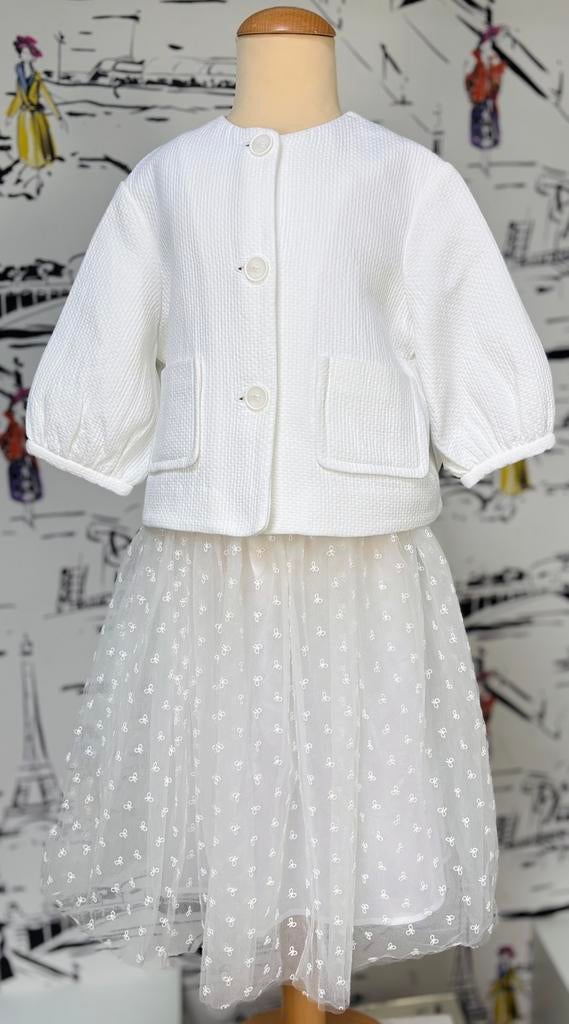 Bonpoint blazer rok ceremonie setje jurk maat 6 (610 euro), Customercare@bonpoint.com, Bonpoint EU, Zo goed als nieuw, Setje