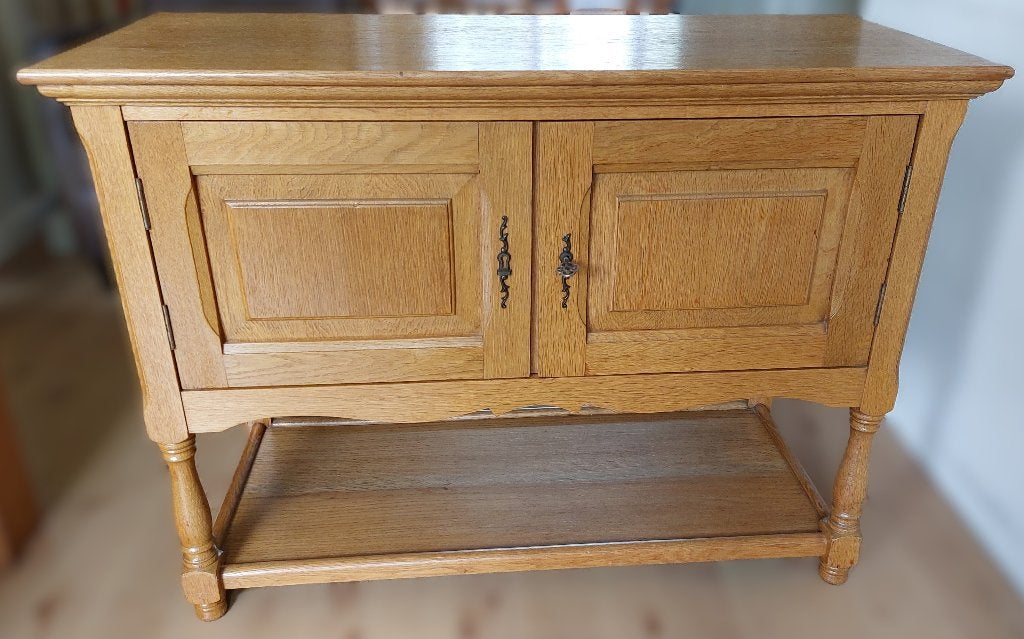Art deco eikenhouten dressoir kastje met onderplank, Ophalen