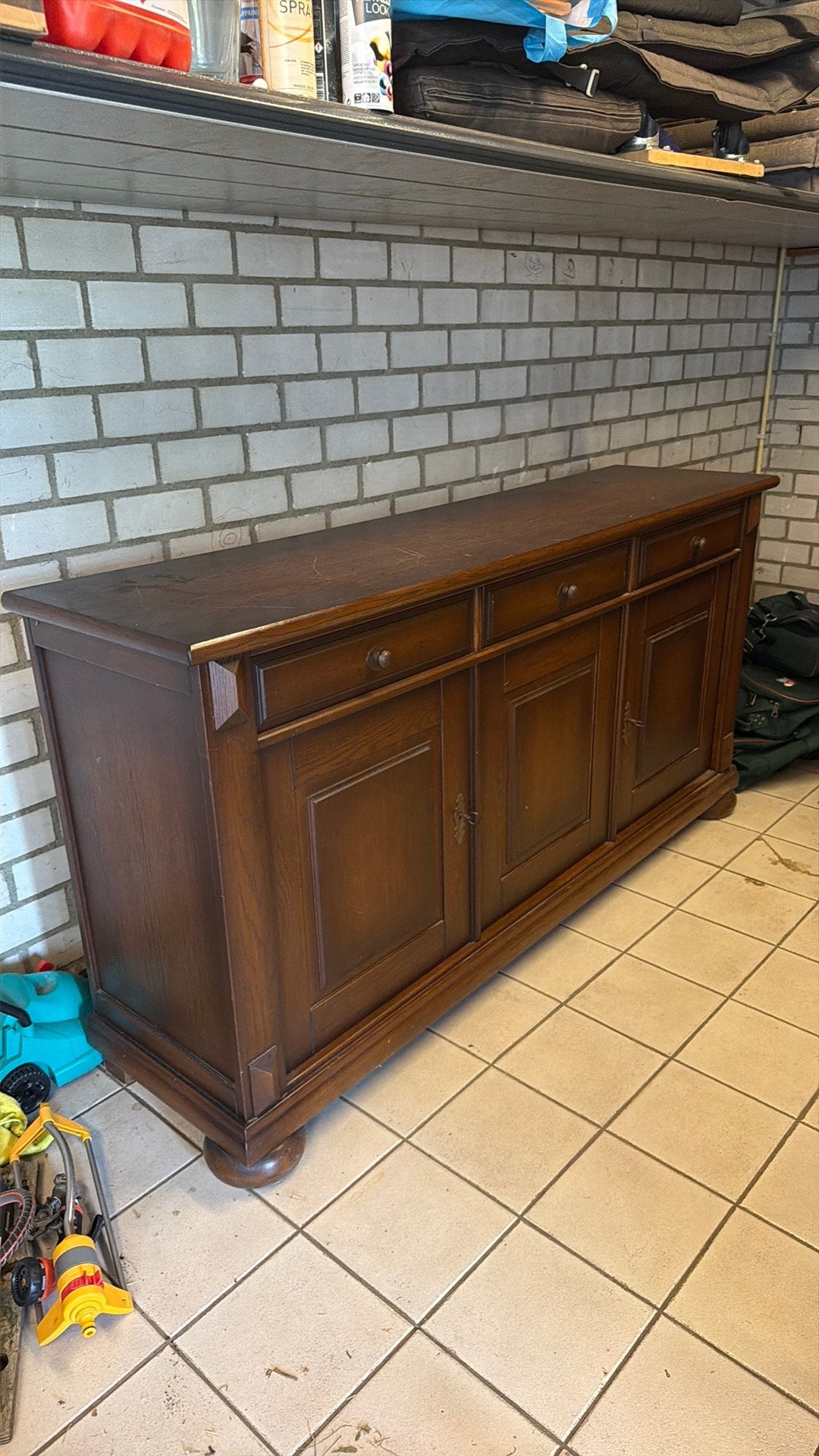 Bruin dressoirs, Ophalen, Gebruikt, Eikenhout, 50 tot 100 cm