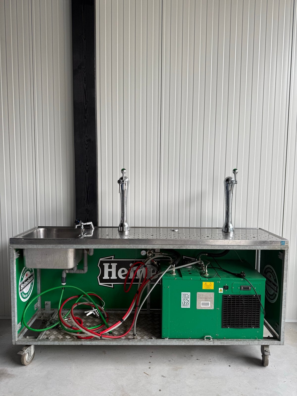 Professionele biertap met 2 kranen te huur voor elk feest!, Ophalen, Gebruikt, Overige typen
