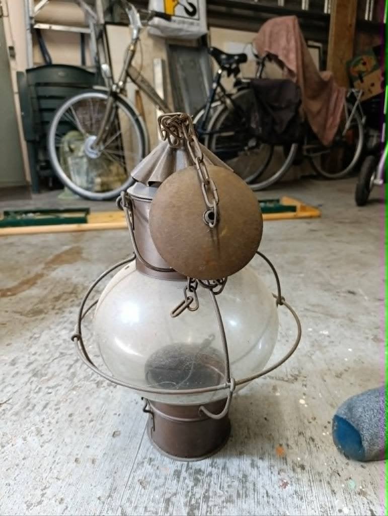 Antieke Scheepslamp, Ophalen, Gebruikt