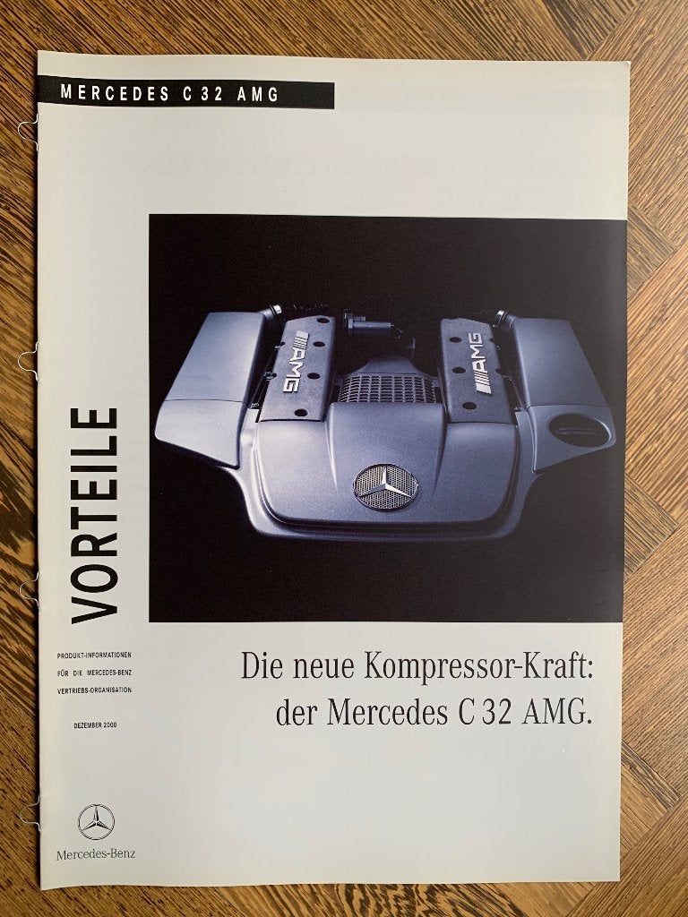 Product informatie brochure Mercedes-Benz C 32 AMG 2000, Zo goed als nieuw, Mercedes-Benz, Mercedes, Ophalen of Verzenden