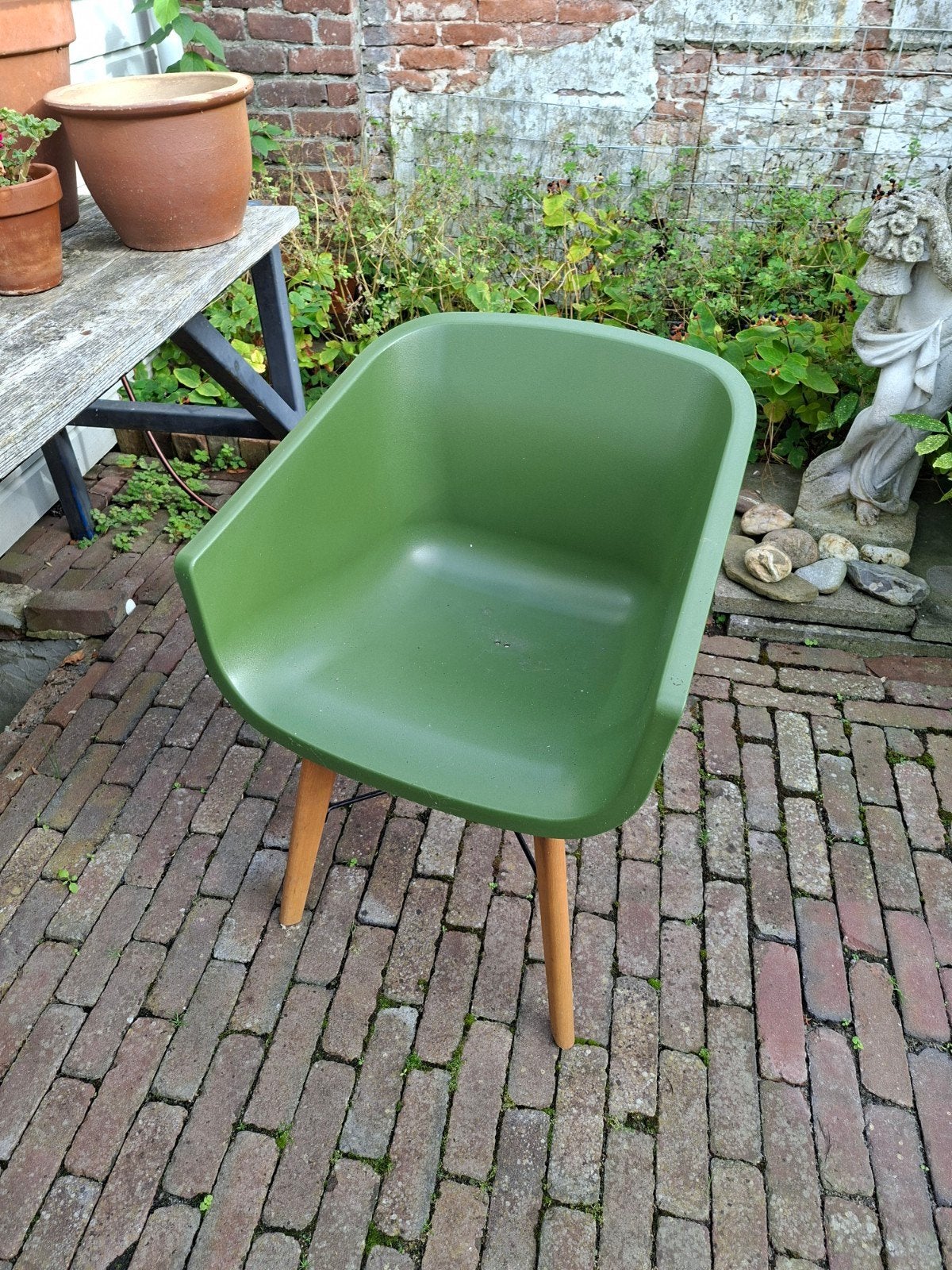 Hartman kuipstoel groen - mooie staat, Tuin en Terras, Ophalen of Verzenden, Zo goed als nieuw, Kunststof